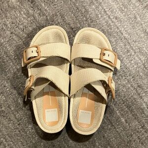 Dolce Vita Cream Double Strap Sandals